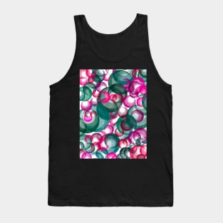 Retro Pink Green Bubbles Tank Top